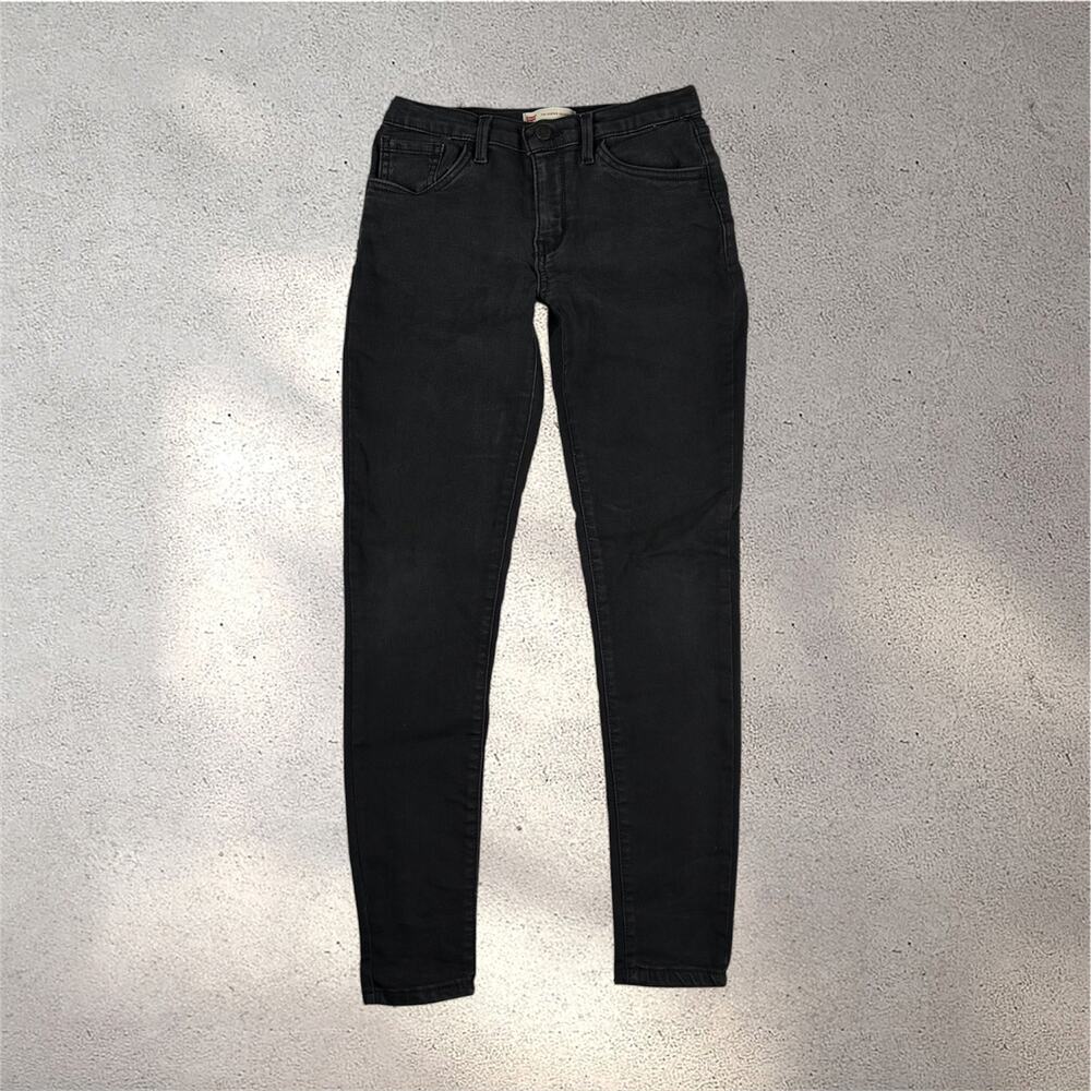 Levi’s 710 Super Skinny Jeans Women’s 14 Black Mid Rise Stretch Denim Casual